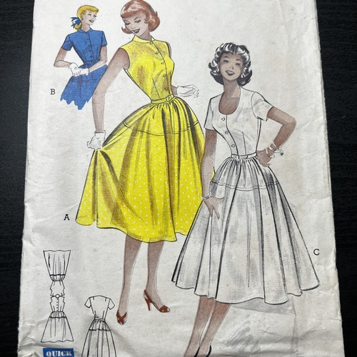 Vintage 1950s Butterick 6140 Full Bell Skirt + Yoke Top Sewing Pattern