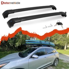 Us Stock For 2019-2024 Volvo V60 Black Lockable Cross Bars Roof Rack Rails
