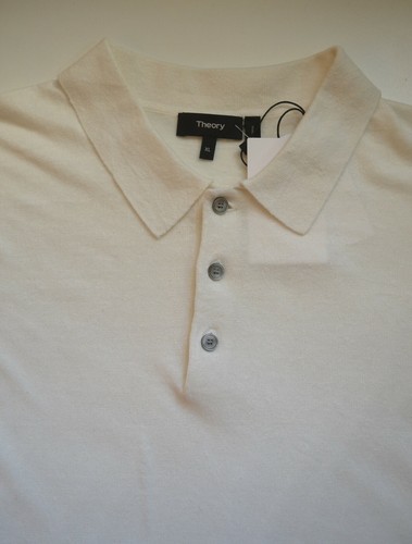 NWT Theory Mens Linen Blend Basic Polo Shirt Size XL - Picture 2 of 11