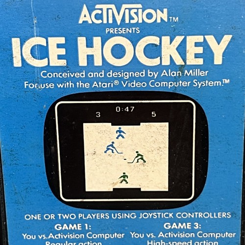 Activision Ice Hockey Atari 2600 1981 Cartridge Only Retro Gaming Vintage Sports - Picture 2 of 7