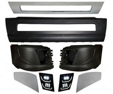 Qsc Bumper Set W Chrome Lh Rh Full Led Fog Lights Volvo Truck Vnl 2016 Up