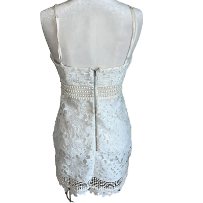 Lovers + Friends White Mini Lace Detail Dress Size S | eBay