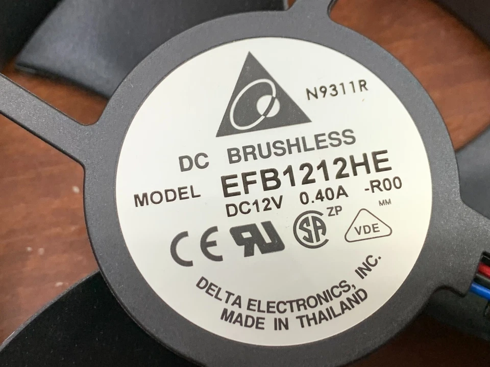 Delta Electronics EFB1212HE 12V Cooling Fan, 120 x 120 x 38 mm - Image 2 of 4
