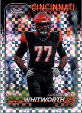 ANDREW WHITWORTH 2024 TOPPS CHROME #30 X-Fractor RC Rookie Cincinnati Bengals