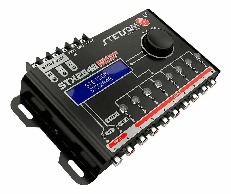 Stetsom STX2848 DSP 2 Channel Crossover Digital Signal Processor Sequencer - Image 2 of 4