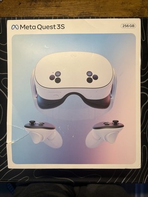 Meta Quest 3S VR Headset 256GB with Controllers, Charger, and Case