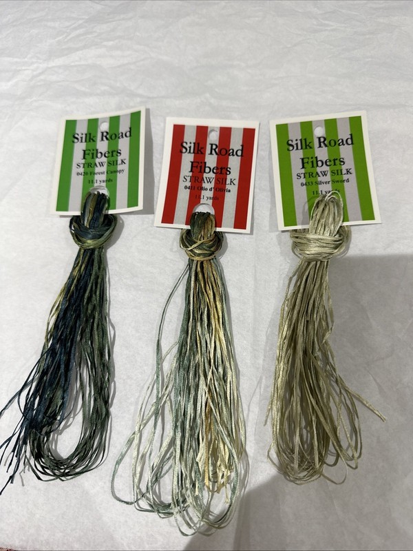 silk road fibers straw silk Rare Colors Variegated