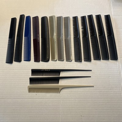 Lot of 16 Vintage Barber Shop - Salon Combs Hair Care