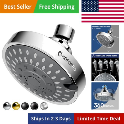 #ad 5 Mode High Pressure Shower Head The Washington Post NBC News Today TV Sh... $24.29
