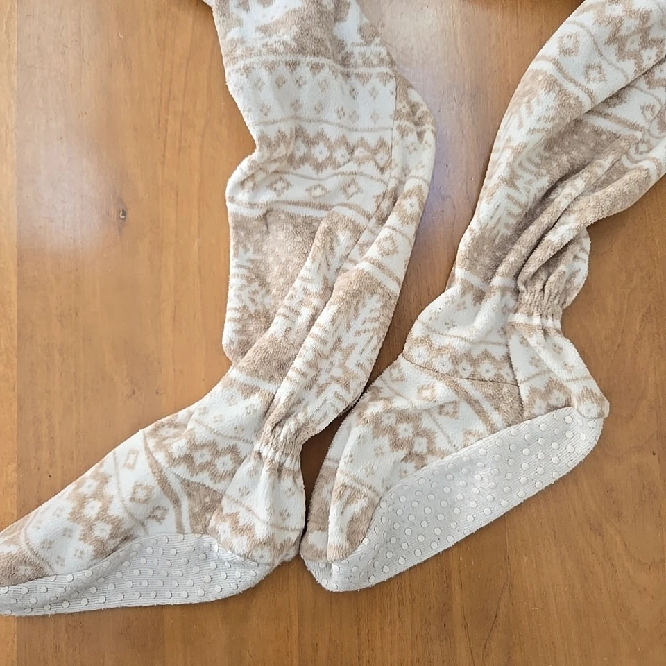 Pijama para dormir Old Navy para niño o niña 4T Navidad reno polar con patas - tostado Foto 2 de 4