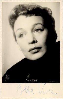 Ak Schauspielerin Lotte Koch, Portrait, FBZ Verlag, Autogramm - 10885028