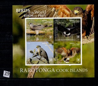 = RAROTONGA COOK ISLANDS 2019 MNH IMPERF BIRDS EAGLES