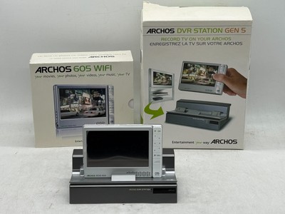 Archos 605 Wi-Fi 4GB & DVR Station Gen5 Remote, Cables, Original Box