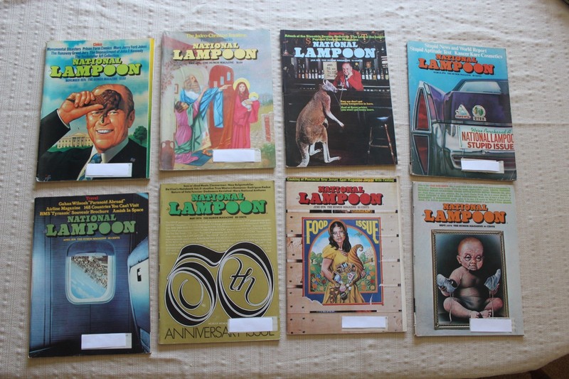 LOT OF 8, 1974 NATIONAL LAMPOON MAGAZINES