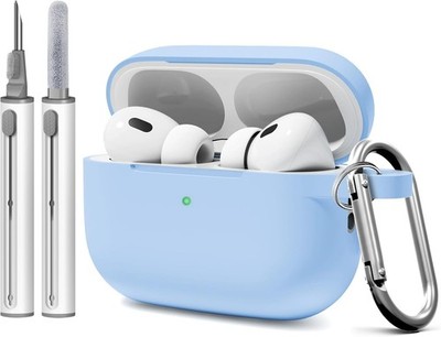 AirPods Pro 2 Case with Cleaner Kit, USB-C Cable and Keychain for Women and Men,