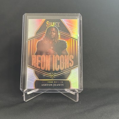 2025 Panini Select - Neon Icons Ashton Jeanty #12 Silver Prizm (RC)