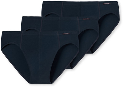 Schiesser 3er Pack Herren Slip Unterhose Unterwäsche Blau Supermini