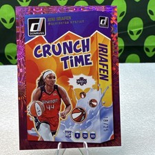 Panini 2025 WNBA Kiki Iriafen Mystics Crunch Time Rookie Pink Fireworks /25