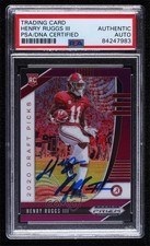 PSA/DNA 2020 Panini Prizm Draft Picks Rookies Purple Henry Ruggs III #109 3c7