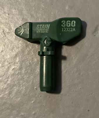 #ad #ad Graco 360 Or Tc Pro Green Stain Wide Finish Low Pressure Tip 12J22A Genuine New $10.00