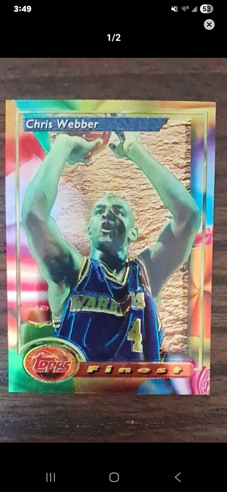 1993-94 Topps Finest - Chris Webber #212 Refractor (RC)