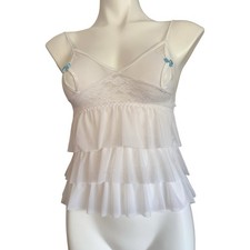 Fairycore LaceBabydoll Camisole Coquette RomanticBalletcore Y2k Sz S