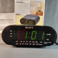 Sony ICF-C218/BC Dream Machine Clock Radio (Black) Open Box W/Manual