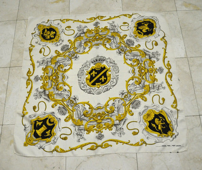 ERRE Paris Heraldic motif silk scarf