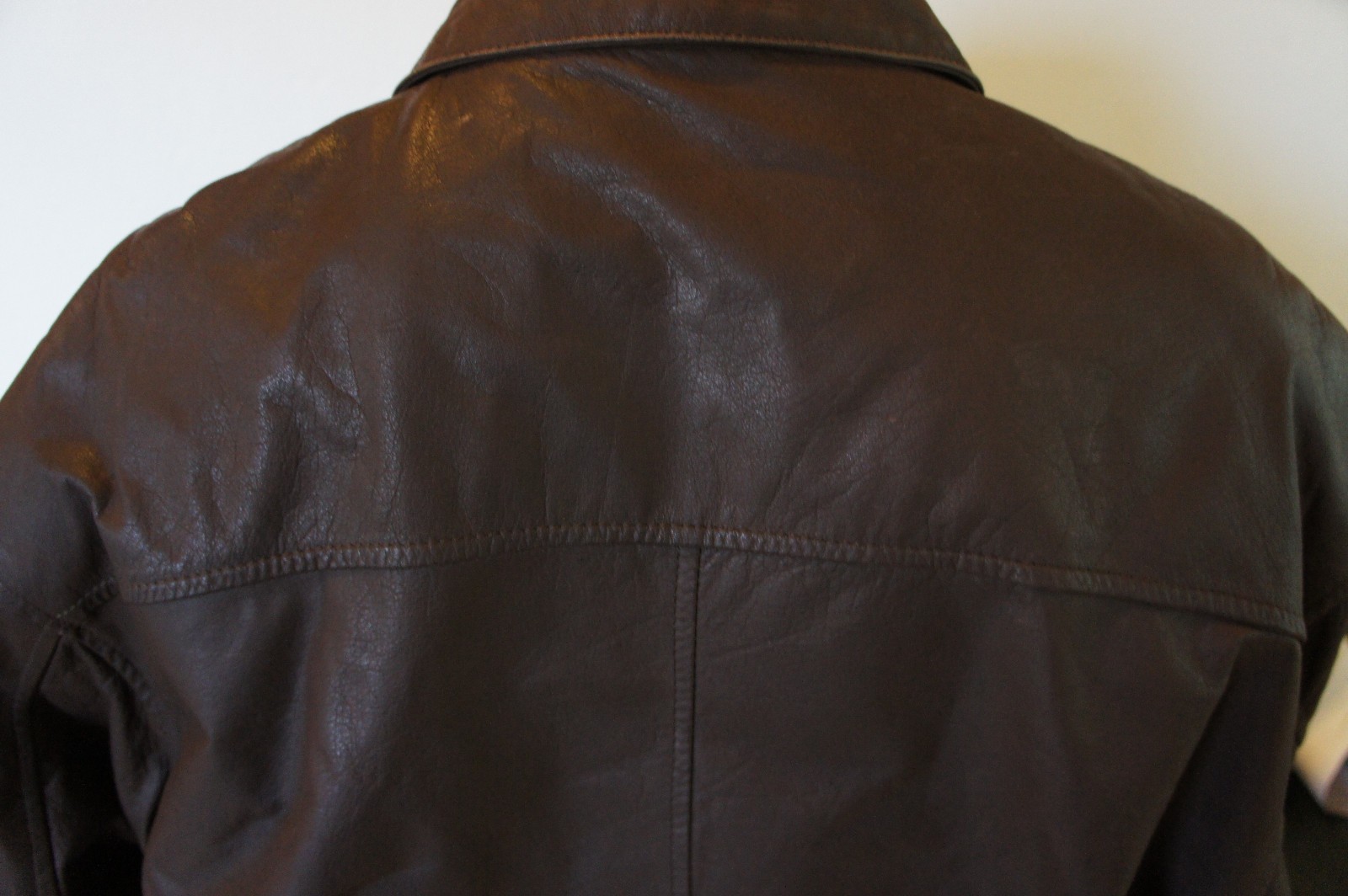 Vintage 1990s ARGUS Mens Genuine Leather A-2 Flight Bomber Jacket Dark Brown Lrg image 10
