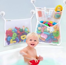 Bath Storage Organizer for Bathtub Large Mesh Bath Holder Bath Net, Quick...