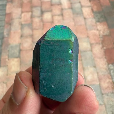 Titanium Aura Quartz Point Crystal Rainbow Aura Quartz Wand Healing Crystal 40mm