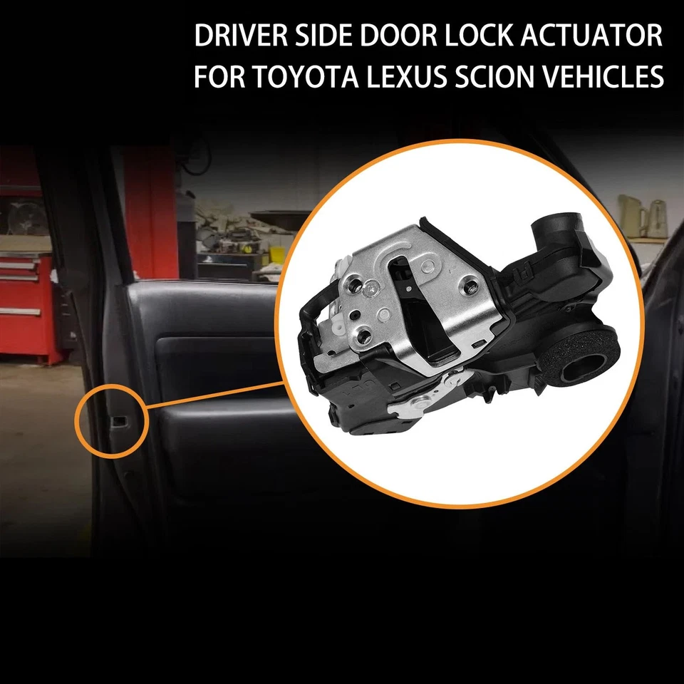 Atuador de trava de porta dianteiro esquerdo para 2007-19 Toyota Corolla Camry Lexus GX460 Scion - Imagem 3 de 4