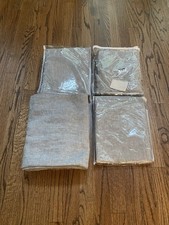 LOT Of Custom 24x76 Inch Pottery Barn Curtains Belgian Flax Linen- Flagstone