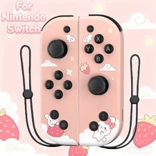 Wireless Handle For Nintendo Switch Joy con game controller - Strawberry Rabbit