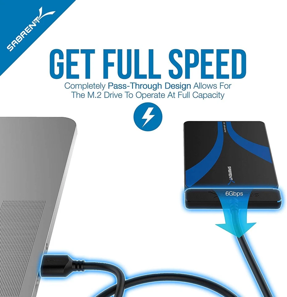 Sabrent M.2 Sata Ssd To 2.5 Inch Sata Iii Aluminum Enclosure Adapter ( Personal - Image 4 of 4