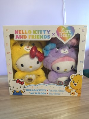 Sanrio Hello Kitty & My Melody HK Funshine Bear Share Bear Care Bear Plush Duo