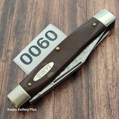 Sabre 4'' Stockman Folding Pocket Knife USA Chocolate Delrin Handles CS Blades 