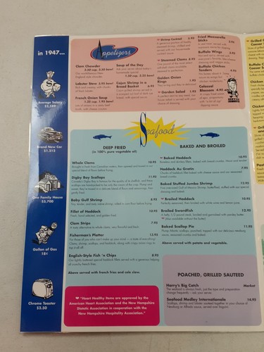 Vintage 1997 Yoken's Restaurant Menu Thar She Blows 50 Year Anniversary RARE 925 - Bild 4 von 12