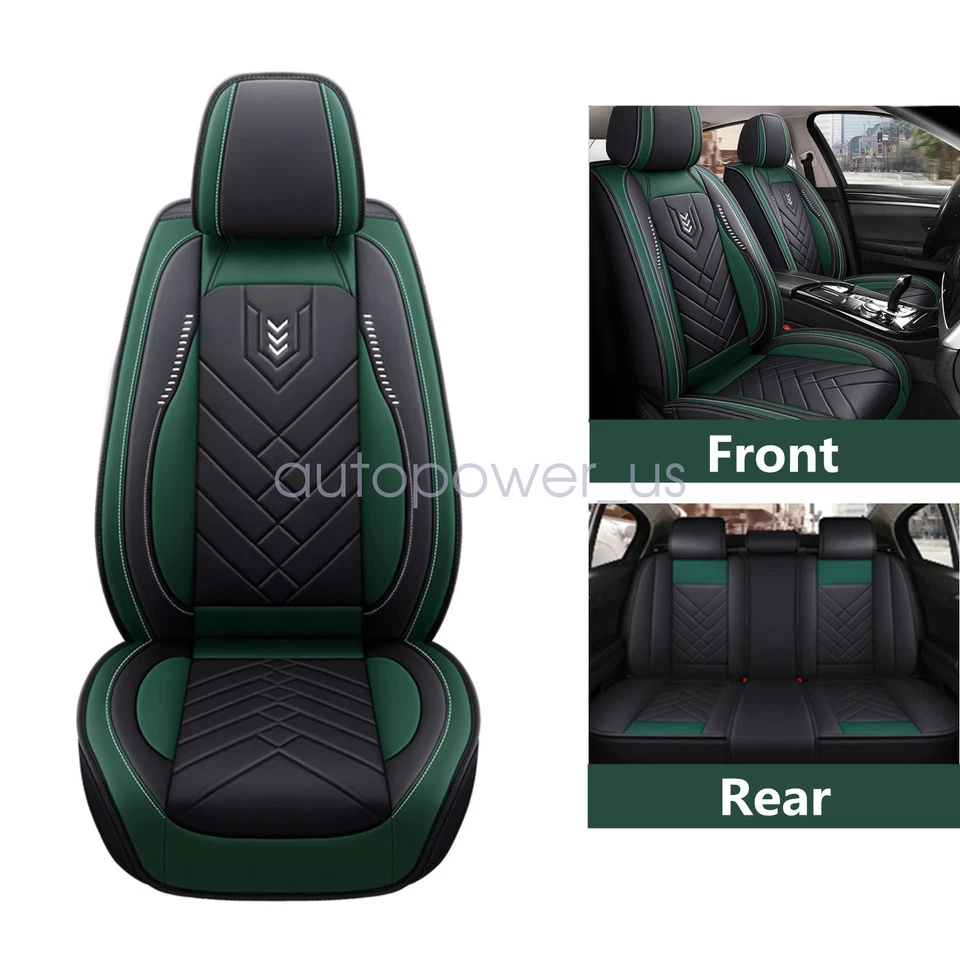 For Toyota 4Runner Camry Corolla Car 5-Seat Cover Faux Leather Cushion Covers - Image 4 of 4