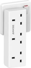 3 Way Plug Adapter, Vertical Plug Extension, Wall Socket Power Extender A
