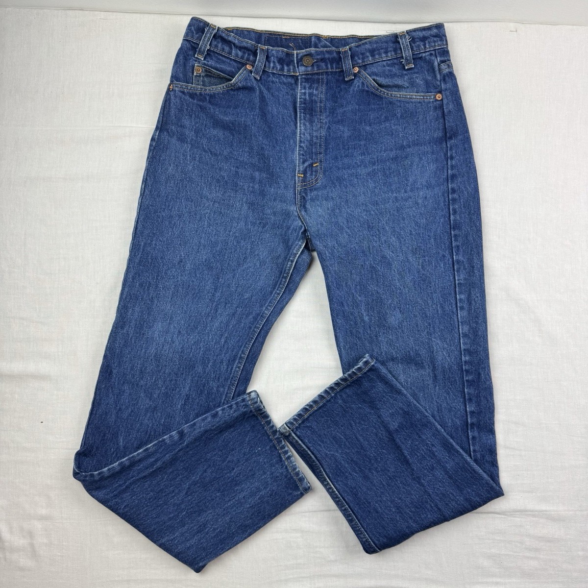 Vintage Levis 505 Orange Tab Jeans Adult 35x30 Straight Leg Made