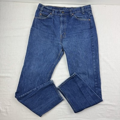 Vintage Levis 505 Orange Tab Jeans Adult 35x30 Straight Leg Made