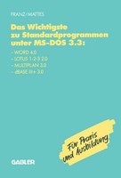 Das Wichtigste Zu Standardprogrammen Unter MS-DOS 3.3 RüDiger Mattes