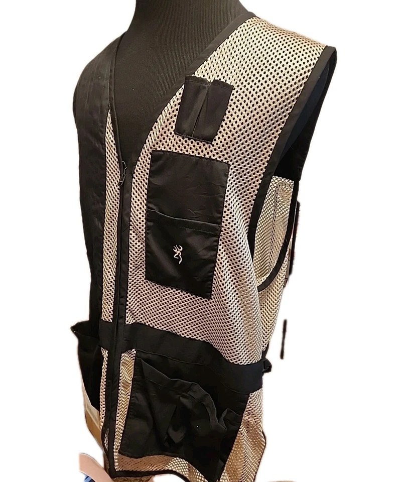 Browning Cotton Zip Front Small-Game Hunting Vest Mens 2XL Reactar Pad Holder - Image 2 of 4