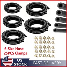 5 Sizes Fuel Line Hose Gas Lines Rubber Nbr Push Hose W 25pcs Clamps For Ford 5 Sizes Fuel Line Hose Gas Lines Rubber Nbr Push Hose W 25pcs Clamps For Ford