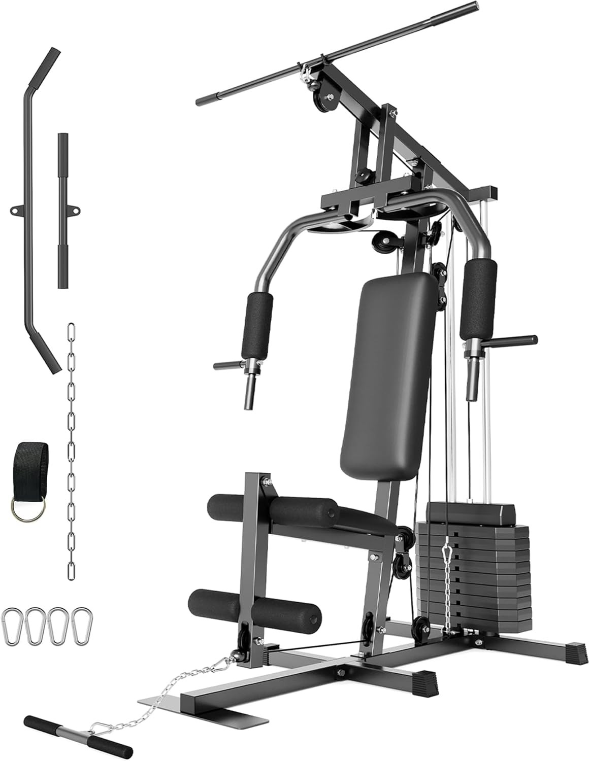 Home Gym Equipment Machine, Full Body Workout Machine with 100LBS Weight Stack