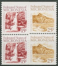 Mikronesien 1988 Liduduhniap-Wasserfall 89/90 Do/Du postfrisch