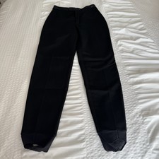 Roffe Jett Vintage Womens Black Ski Wool Blend Stirrup Snow Pants Sz 10 regular