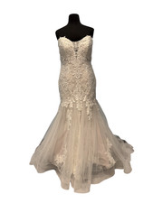 Maggie Sottero Lonnie Lynette Wedding Gown Dress Size 22 Ivory Over Misty Mauve
