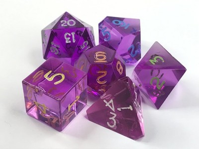 Vintage Armory Dice - Purple Gem - Incredible set - Game Dice - Rpg Ad&d oop